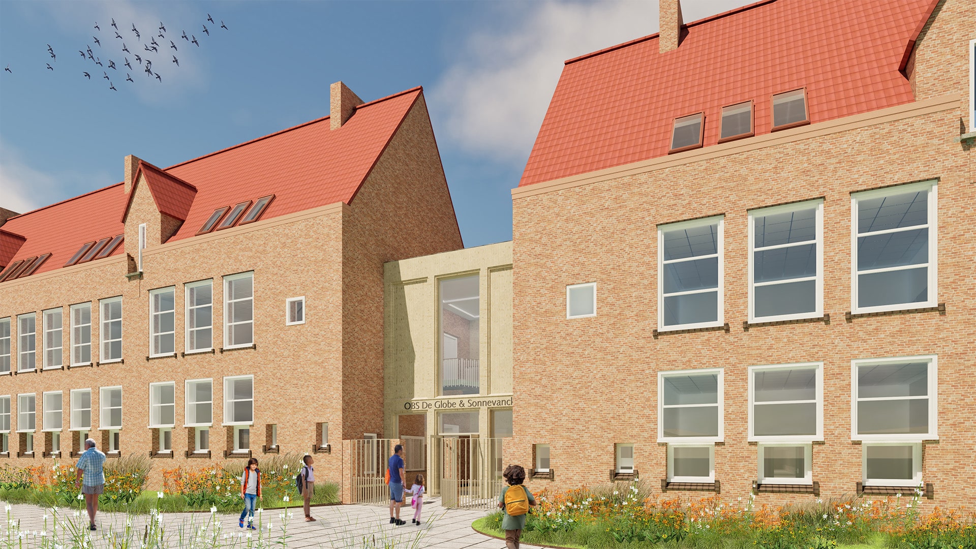 2 De Globe renovatie restauratie monument school renderSpring architecten