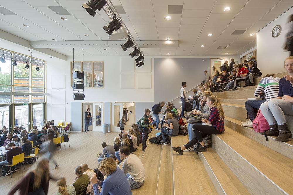 43 revius lyceum doorn school spring architecten interieur tribunetrap bewerkt
