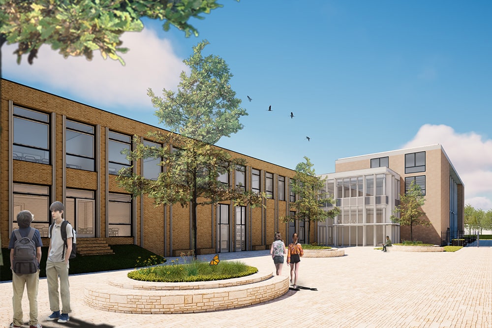4 Groen van Prinsterer Vlaardingen rijksmonument nieuwbouw school gebouw Spring architecten bewerkt